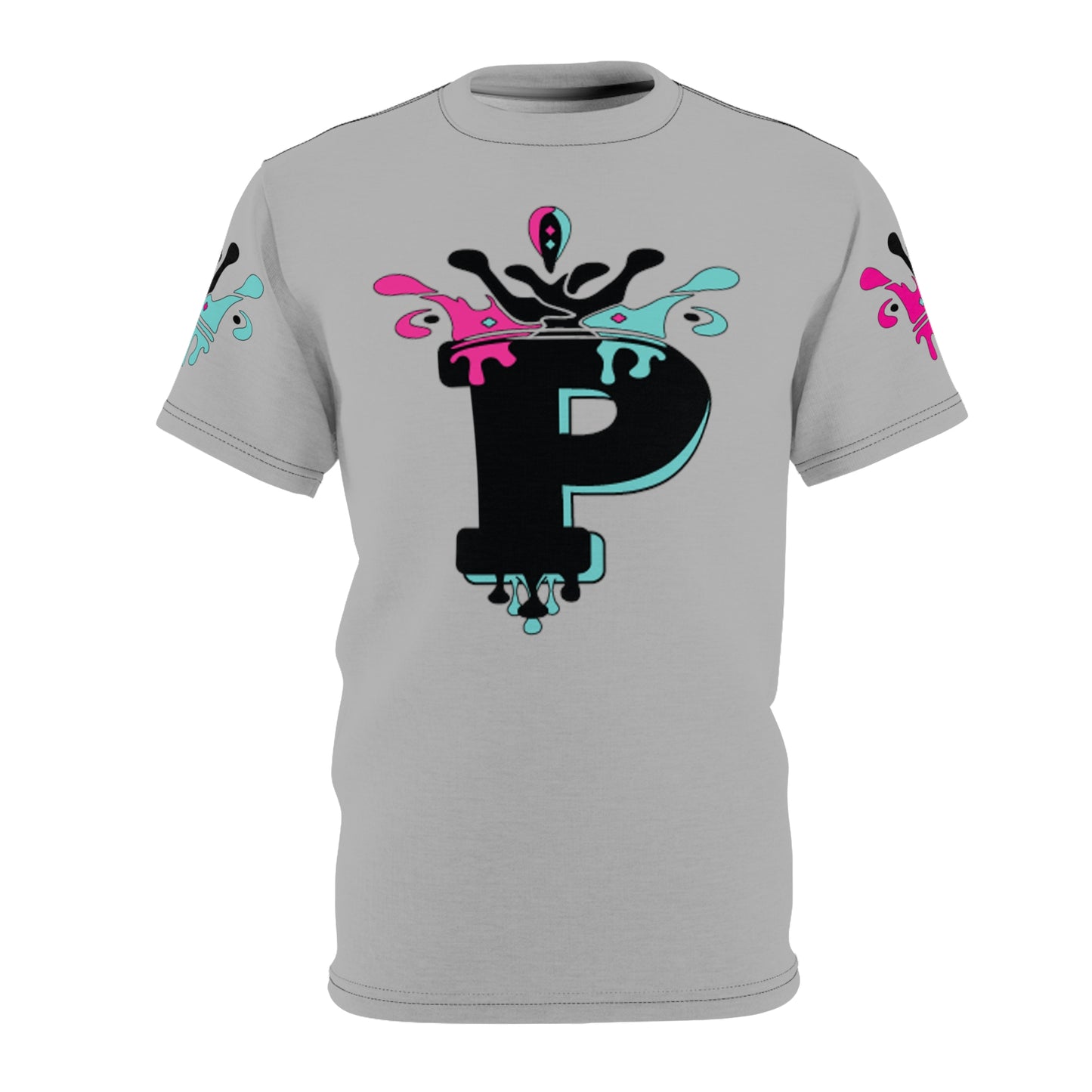 Parkjob Designs Logo Grey Unisex Cut & Sew Tee (AOP)