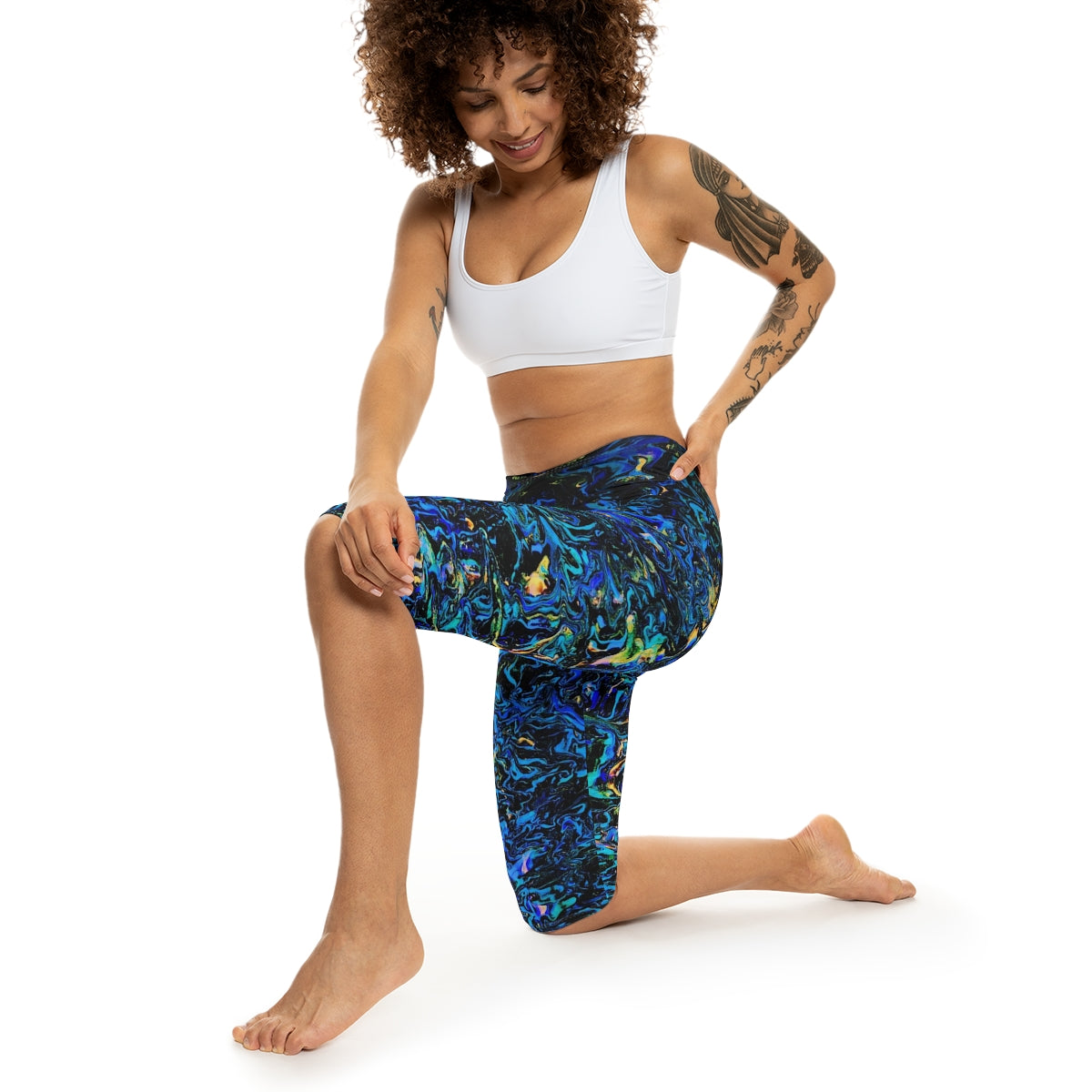 Pj Art Women’s Capri Leggings "Light in the Dark"