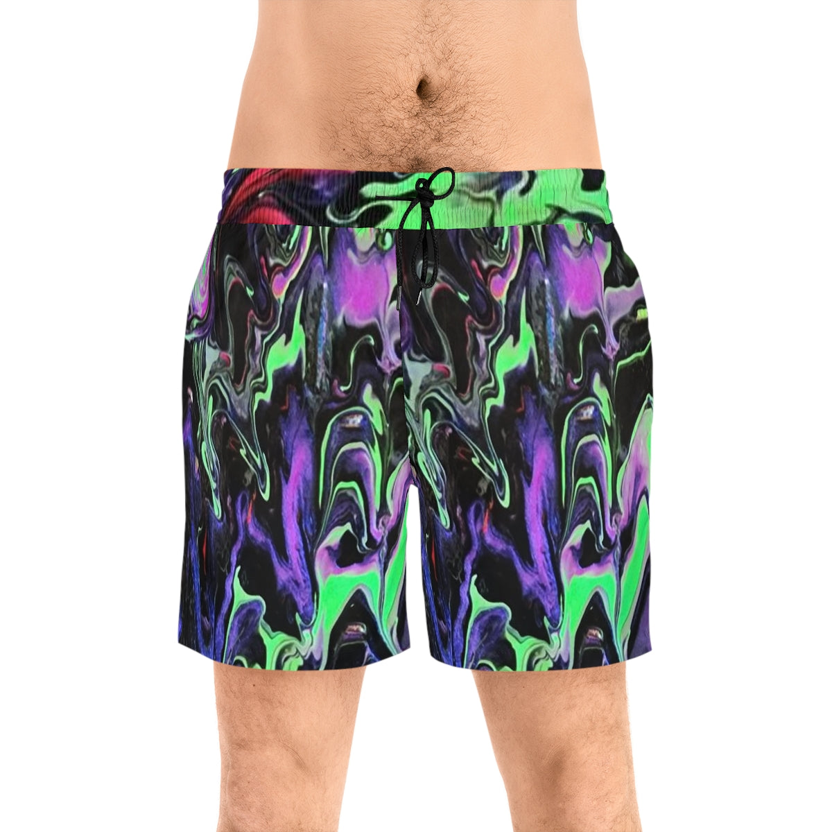 PJ Drip Men's Mid-Length Swim Shorts (AOP)