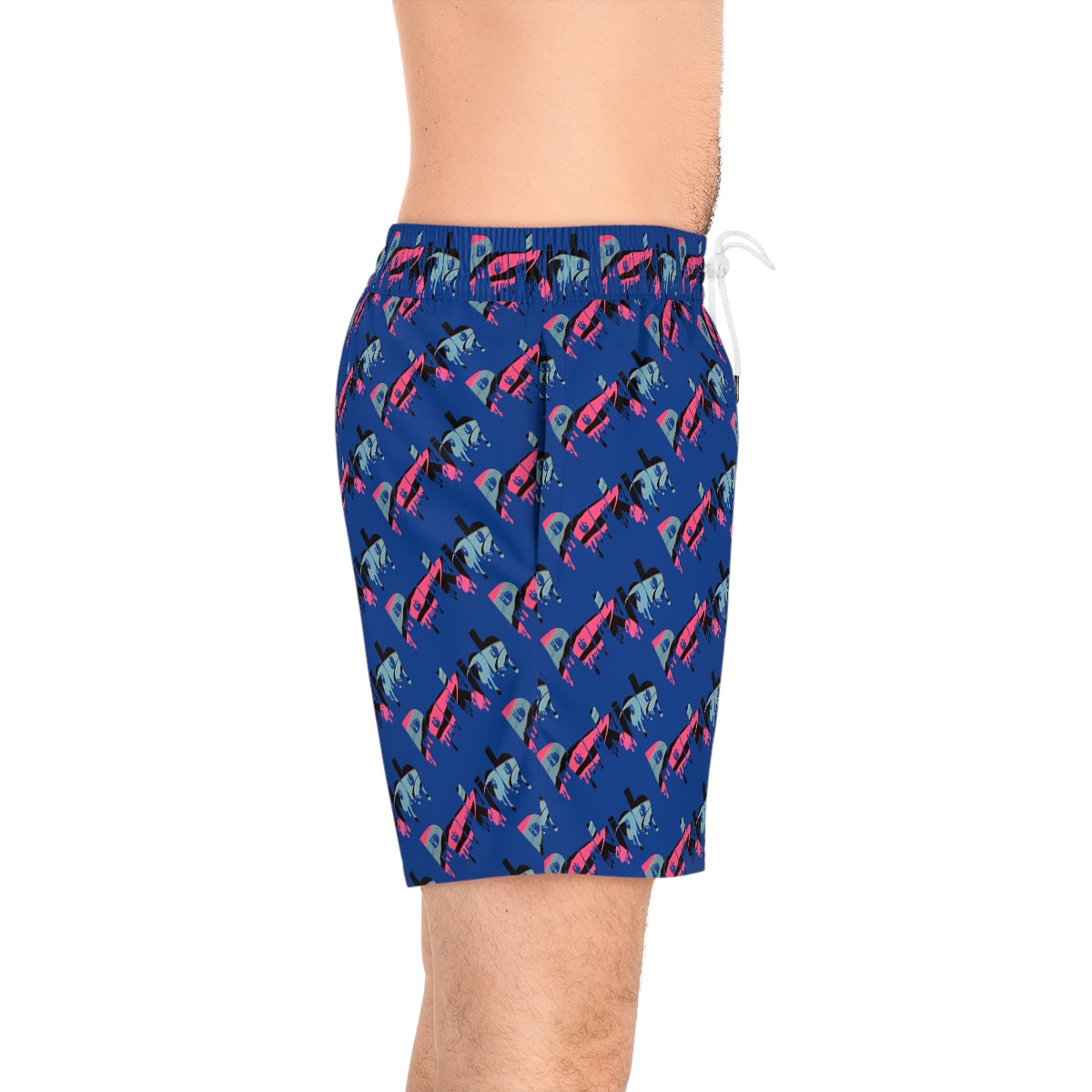 PJ Drip Men's Mid-Length Swim Shorts (AOP)
