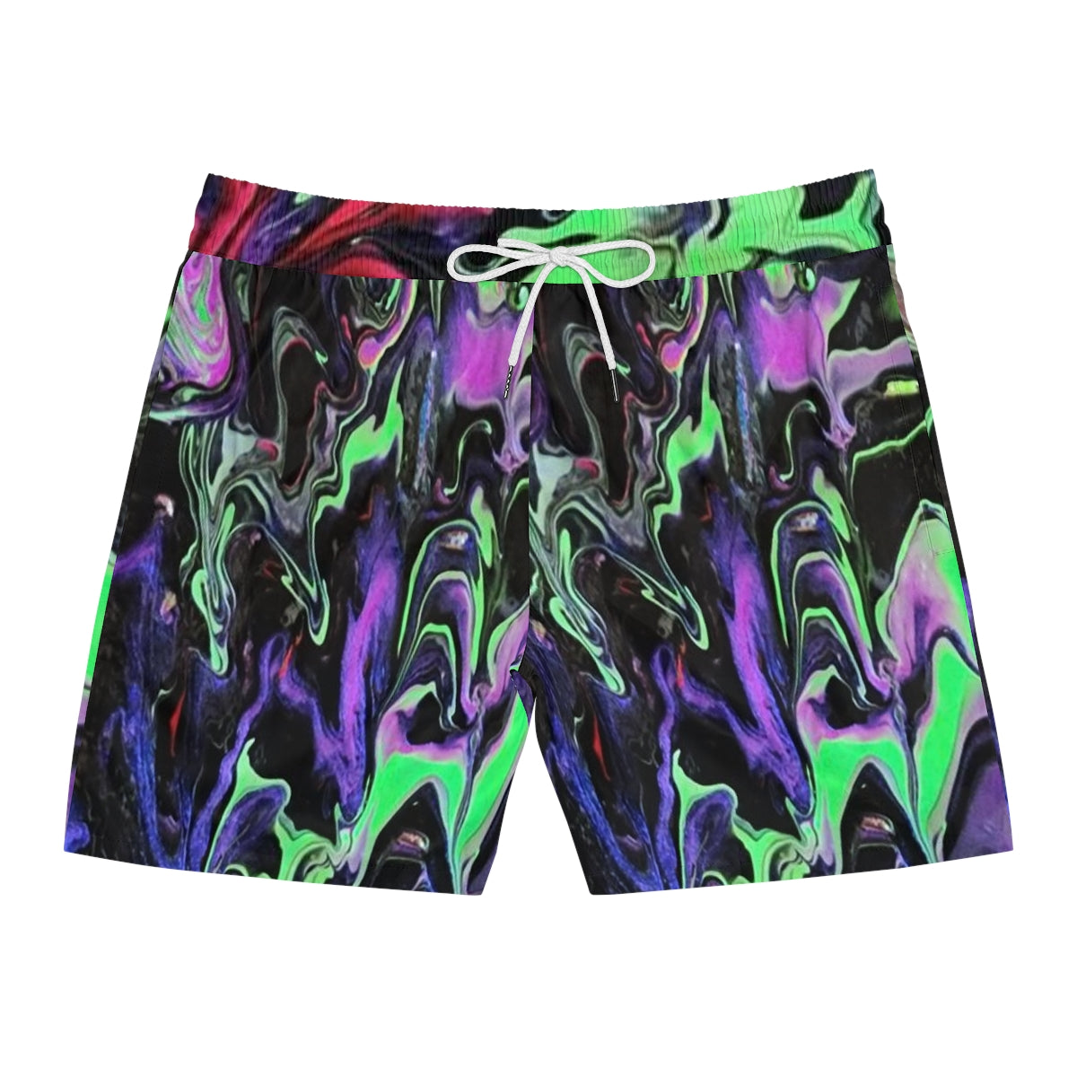 PJ Drip Men's Mid-Length Swim Shorts (AOP)