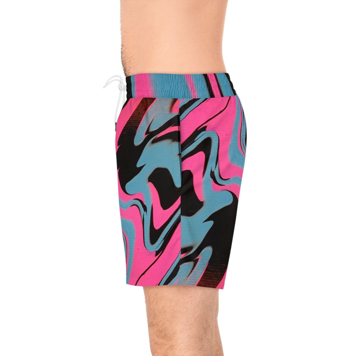 PJ Drip Men's Mid-Length Swim Shorts (AOP)