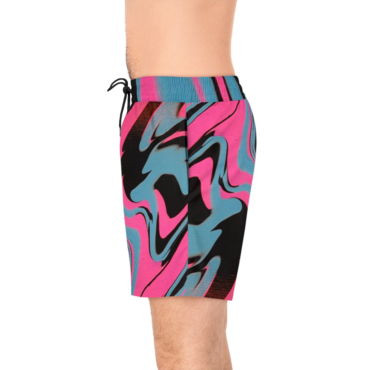 PJ Drip Men's Mid-Length Swim Shorts (AOP)