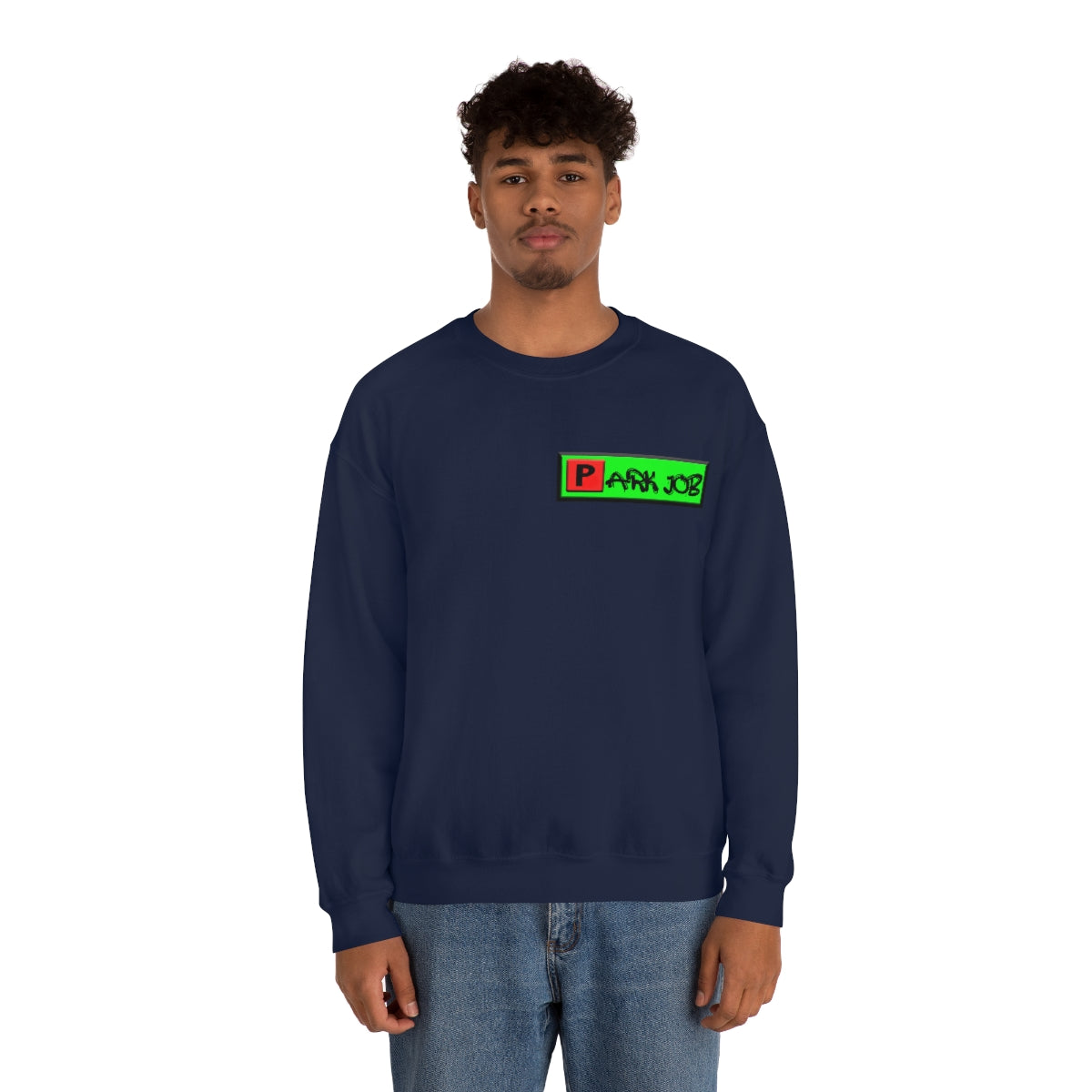 Parkjob Green and Red Logo Unisex Heavy Blend™ Crewneck Sweatshirt