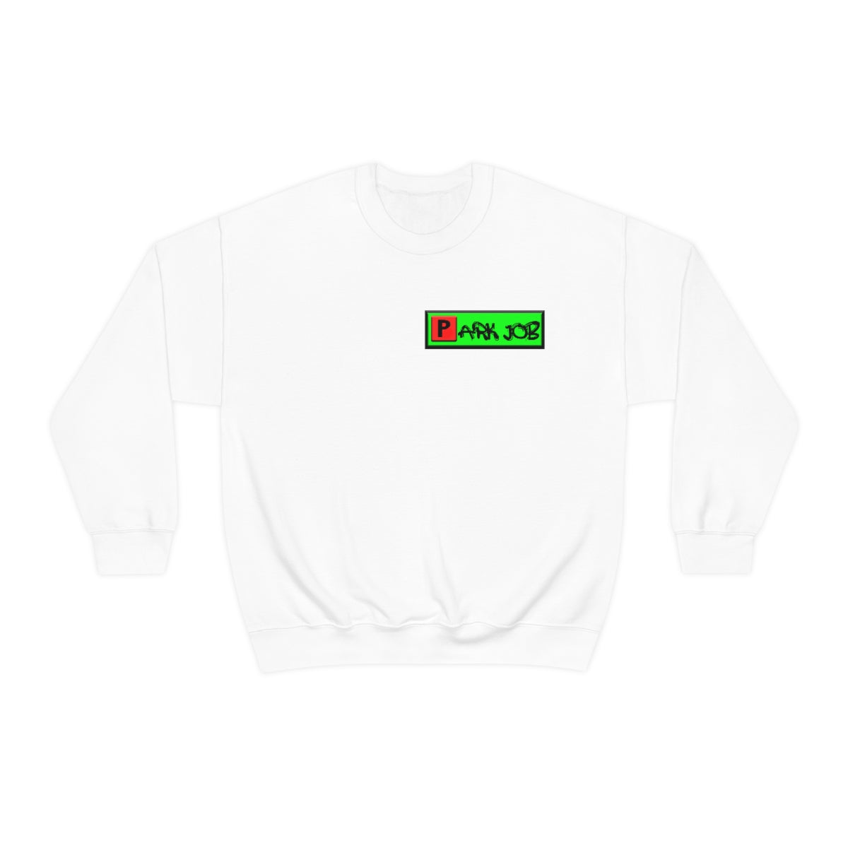 Parkjob Green and Red Logo Unisex Heavy Blend™ Crewneck Sweatshirt
