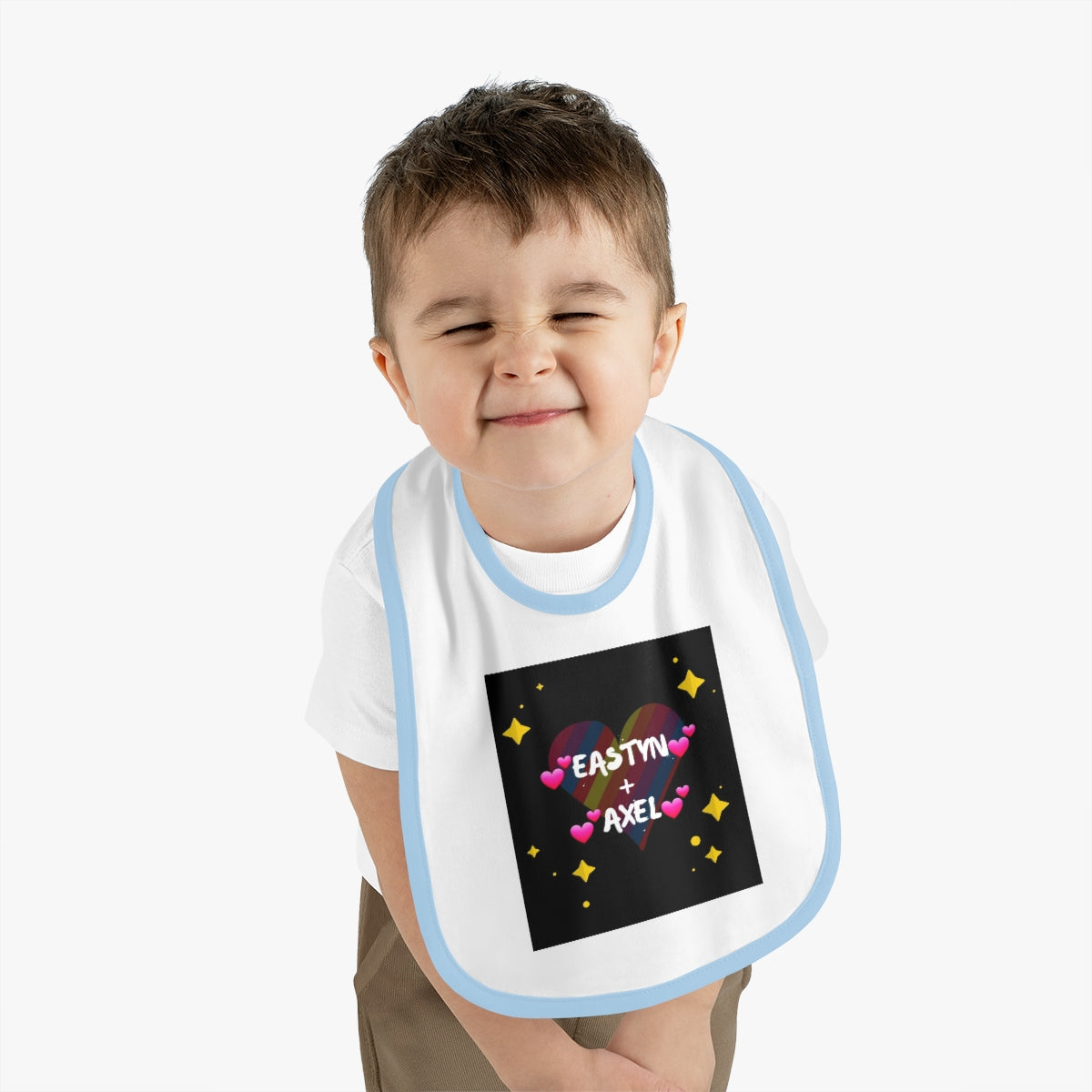 Baby Contrast Trim Jersey Bib