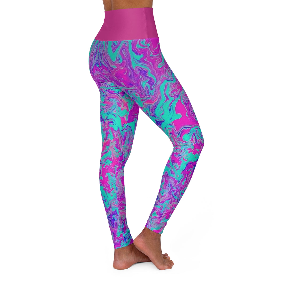 PJ Original Artwork "CANDYLAND" Blacklight High Waisted Yoga Leggings
