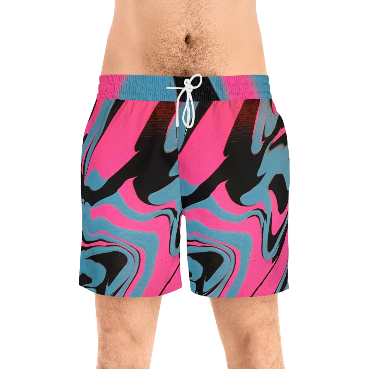 PJ Drip Men's Mid-Length Swim Shorts (AOP)
