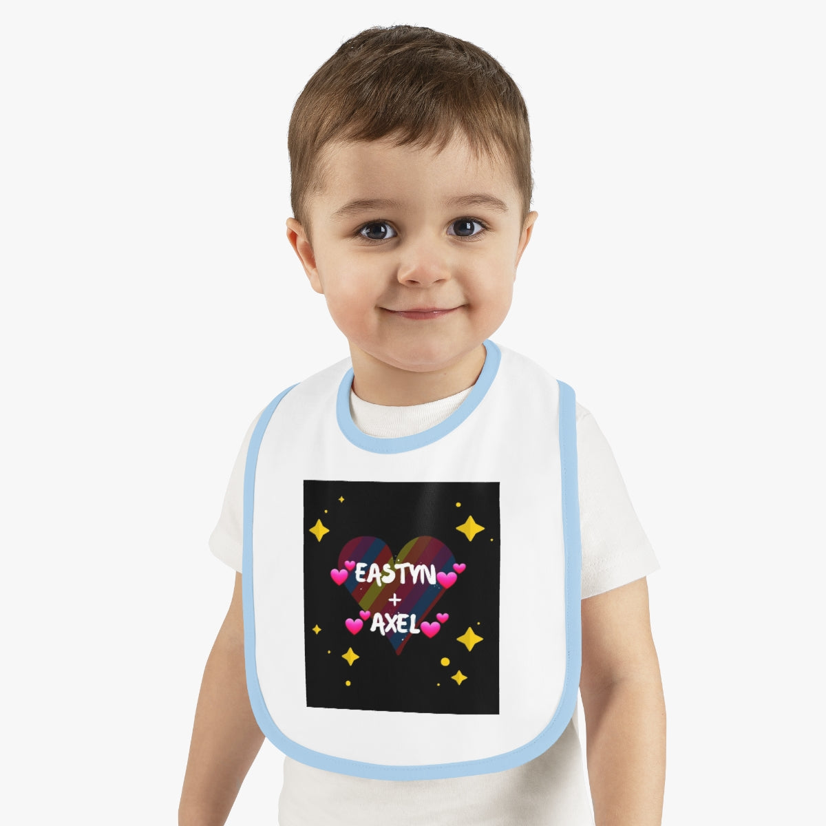 Baby Contrast Trim Jersey Bib