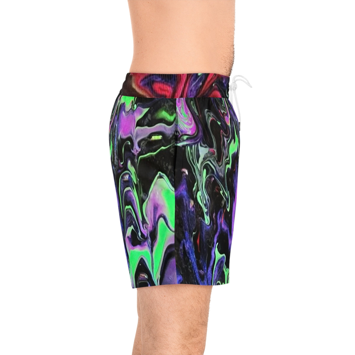 PJ Drip Men's Mid-Length Swim Shorts (AOP)