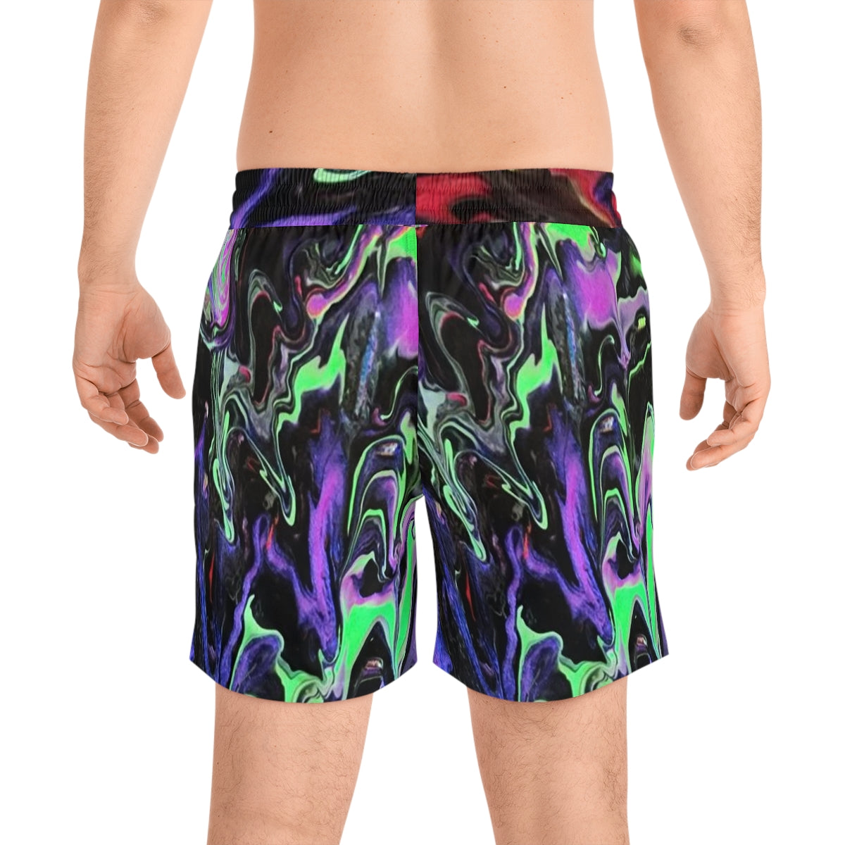 PJ Drip Men's Mid-Length Swim Shorts (AOP)