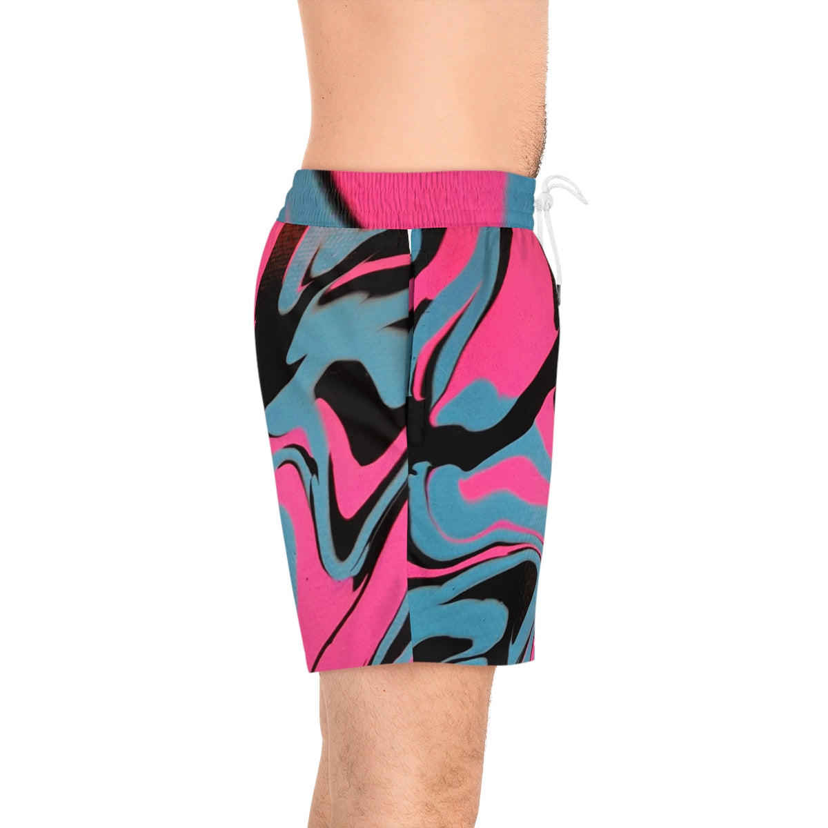 PJ Drip Men's Mid-Length Swim Shorts (AOP)