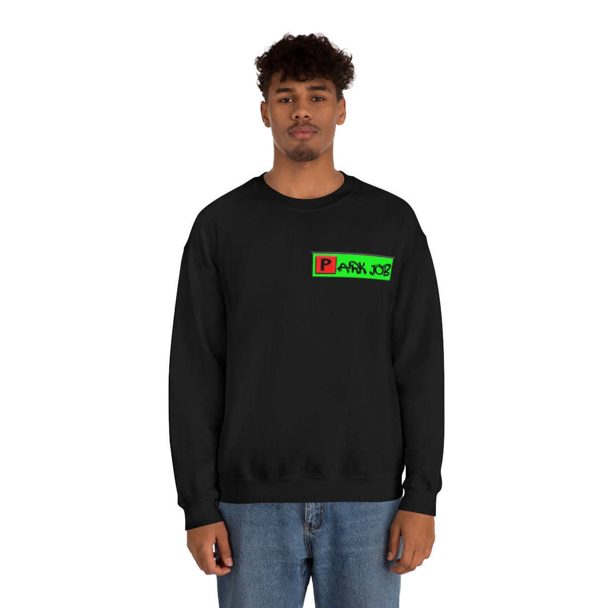 Parkjob Green and Red Logo Unisex Heavy Blend™ Crewneck Sweatshirt
