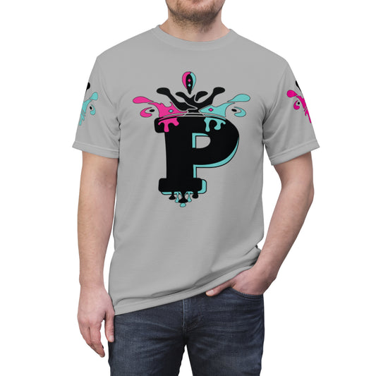 Parkjob Designs Logo Grey Unisex Cut & Sew Tee (AOP)