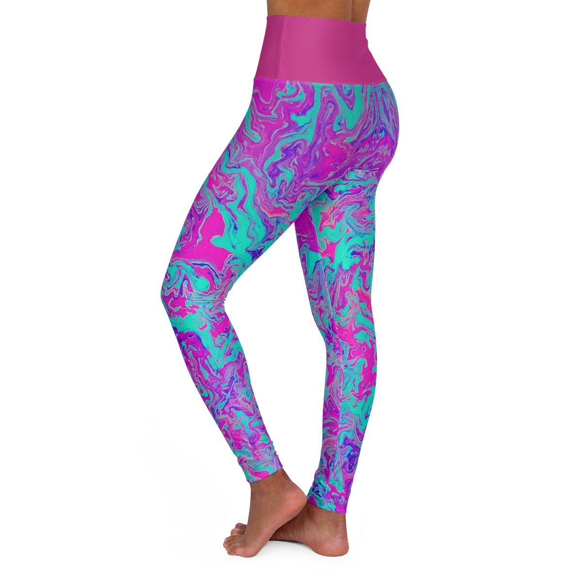 PJ Original Artwork "CANDYLAND" Blacklight High Waisted Yoga Leggings