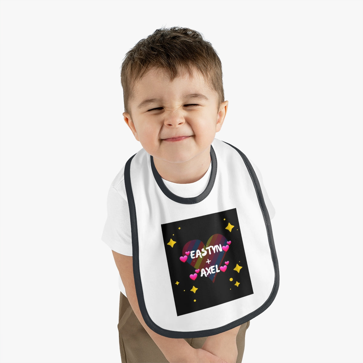 Baby Contrast Trim Jersey Bib