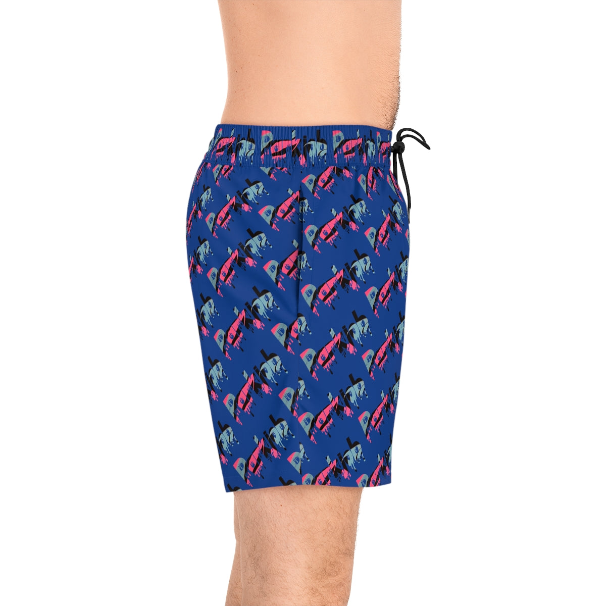 PJ Drip Men's Mid-Length Swim Shorts (AOP)