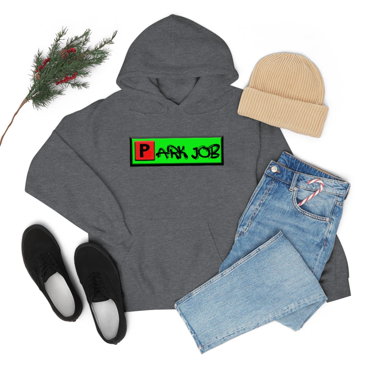 PJ Red and Green Unisex Heavy Blend™ Hooded Sweatshirt