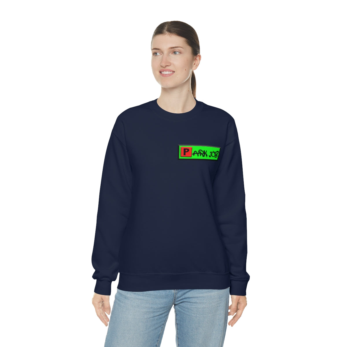 Parkjob Green and Red Logo Unisex Heavy Blend™ Crewneck Sweatshirt