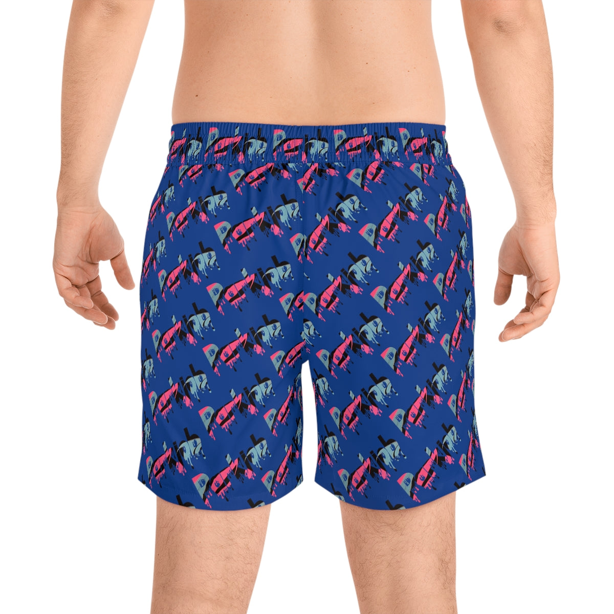 PJ Drip Men's Mid-Length Swim Shorts (AOP)