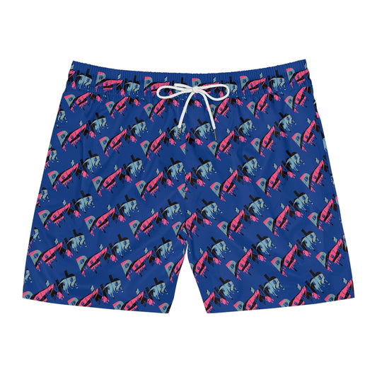 PJ Drip Men's Mid-Length Swim Shorts (AOP)