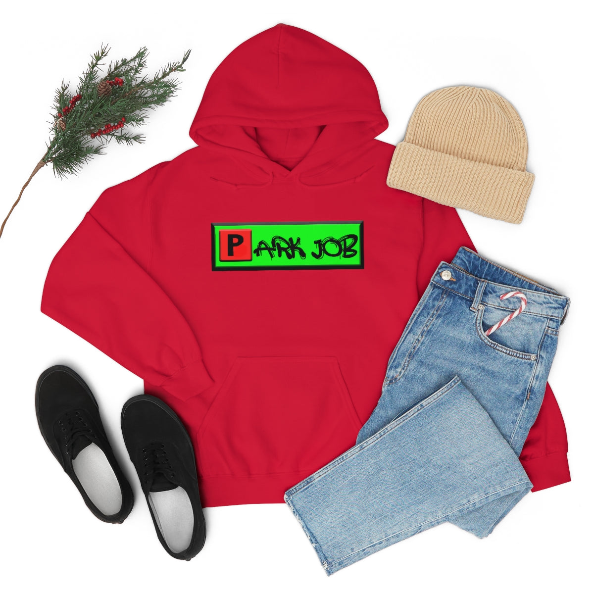PJ Red and Green Unisex Heavy Blend™ Hooded Sweatshirt