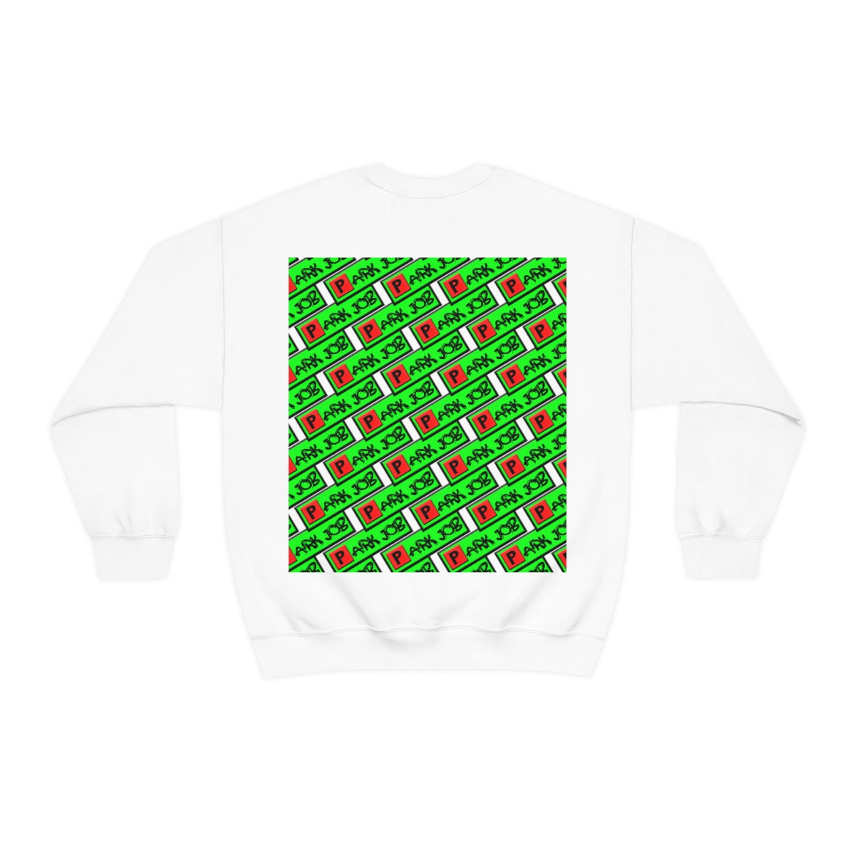 Parkjob Green and Red Logo Unisex Heavy Blend™ Crewneck Sweatshirt