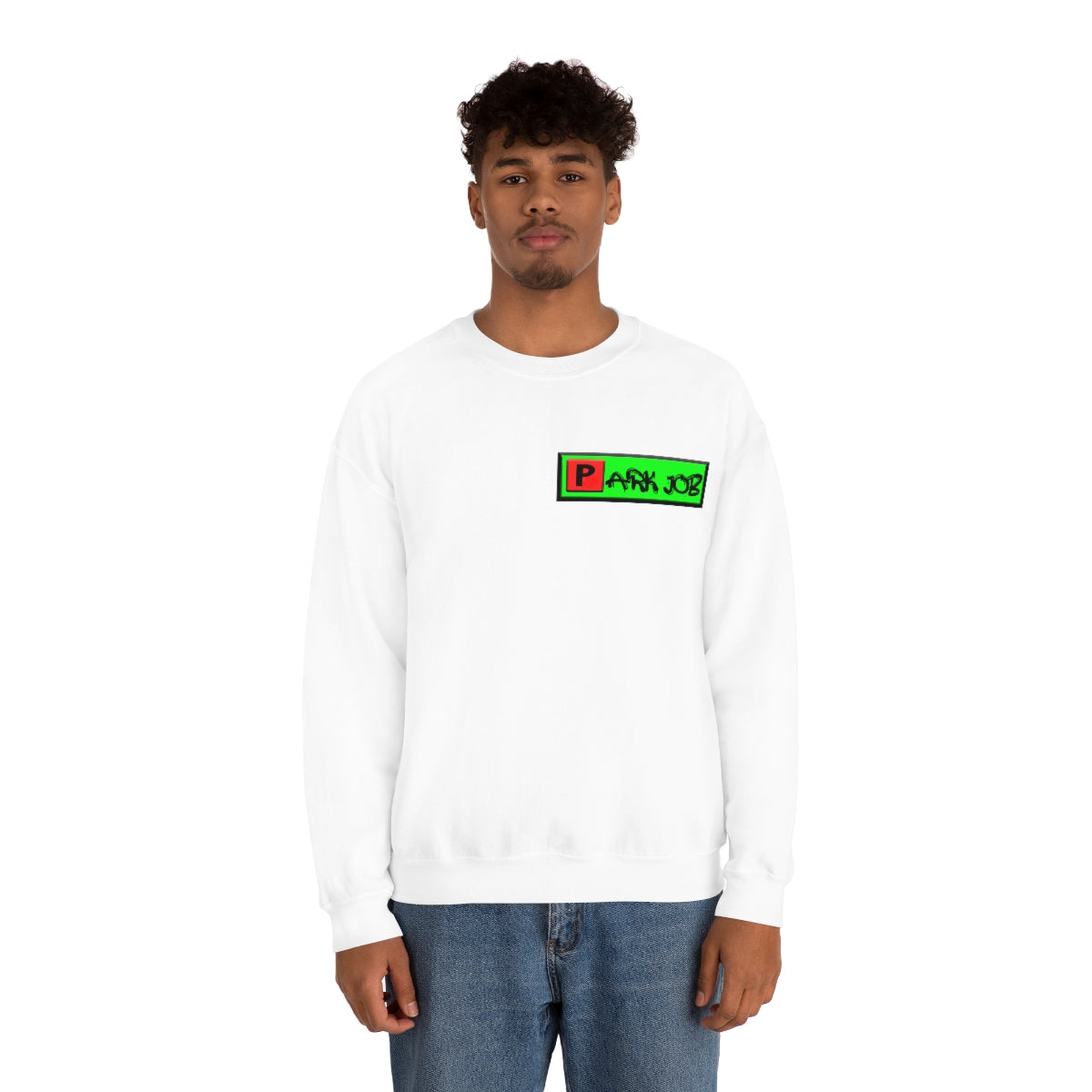 Parkjob Green and Red Logo Unisex Heavy Blend™ Crewneck Sweatshirt