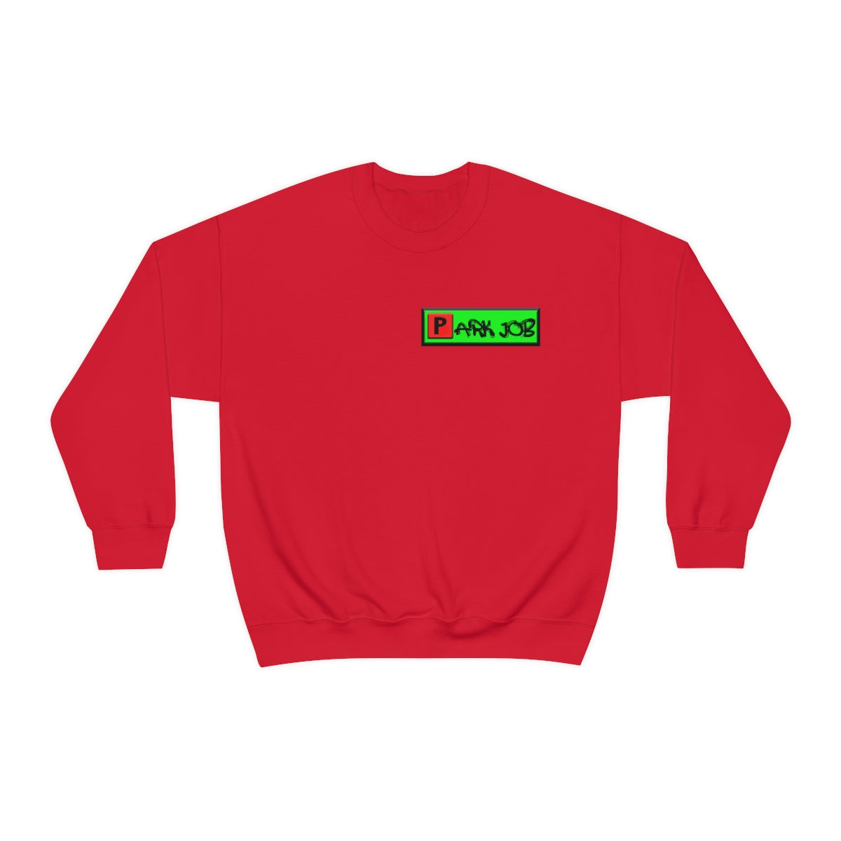 Parkjob Green and Red Logo Unisex Heavy Blend™ Crewneck Sweatshirt