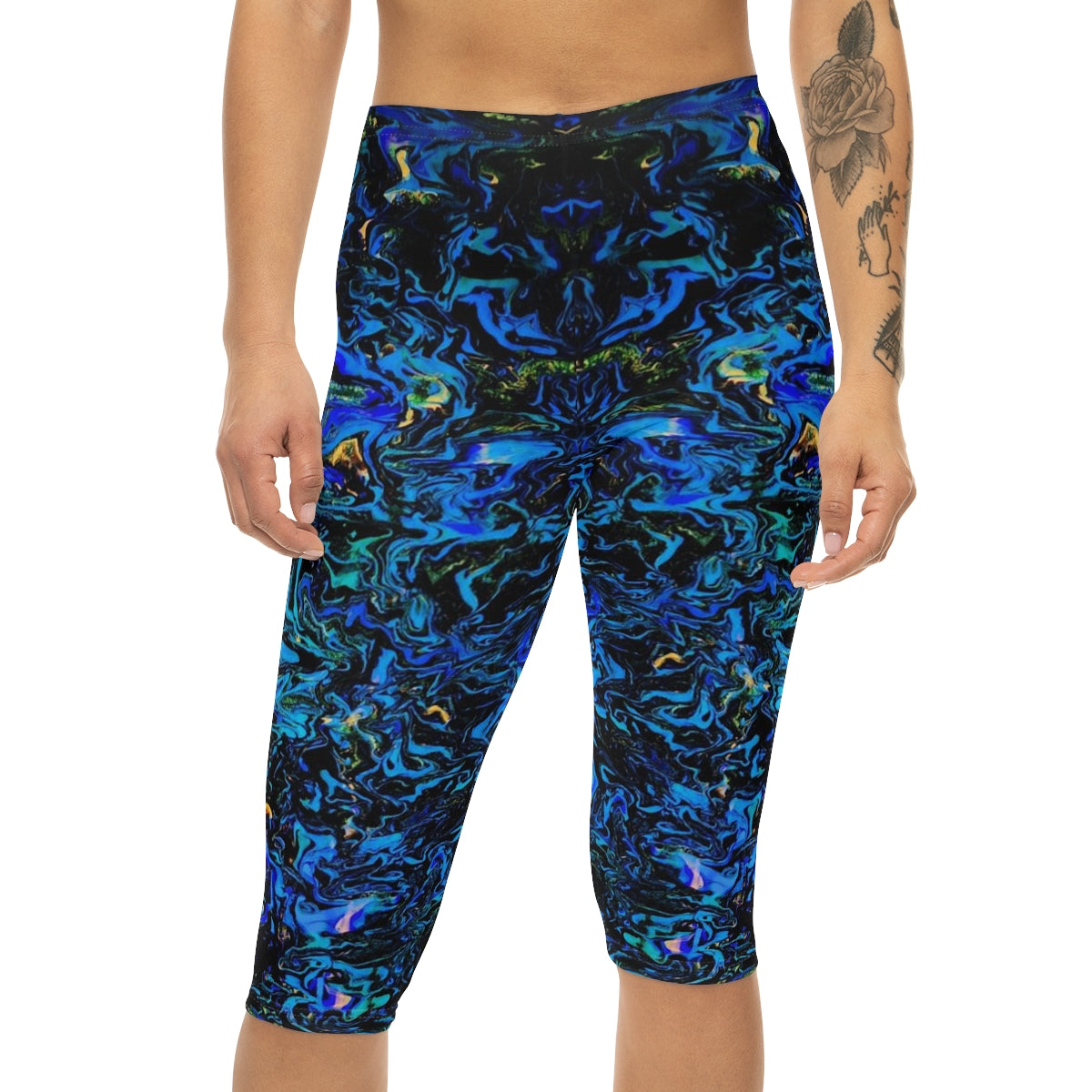 Pj Art Women’s Capri Leggings "Light in the Dark"