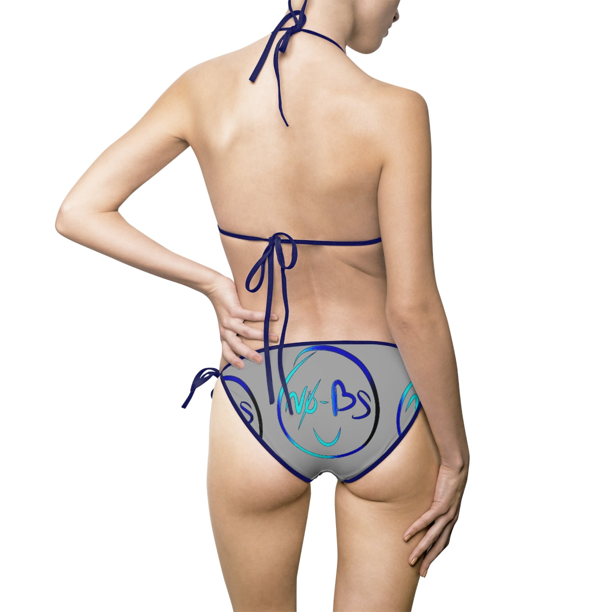 No-Bs Women's Bikini Swimsuit Gray