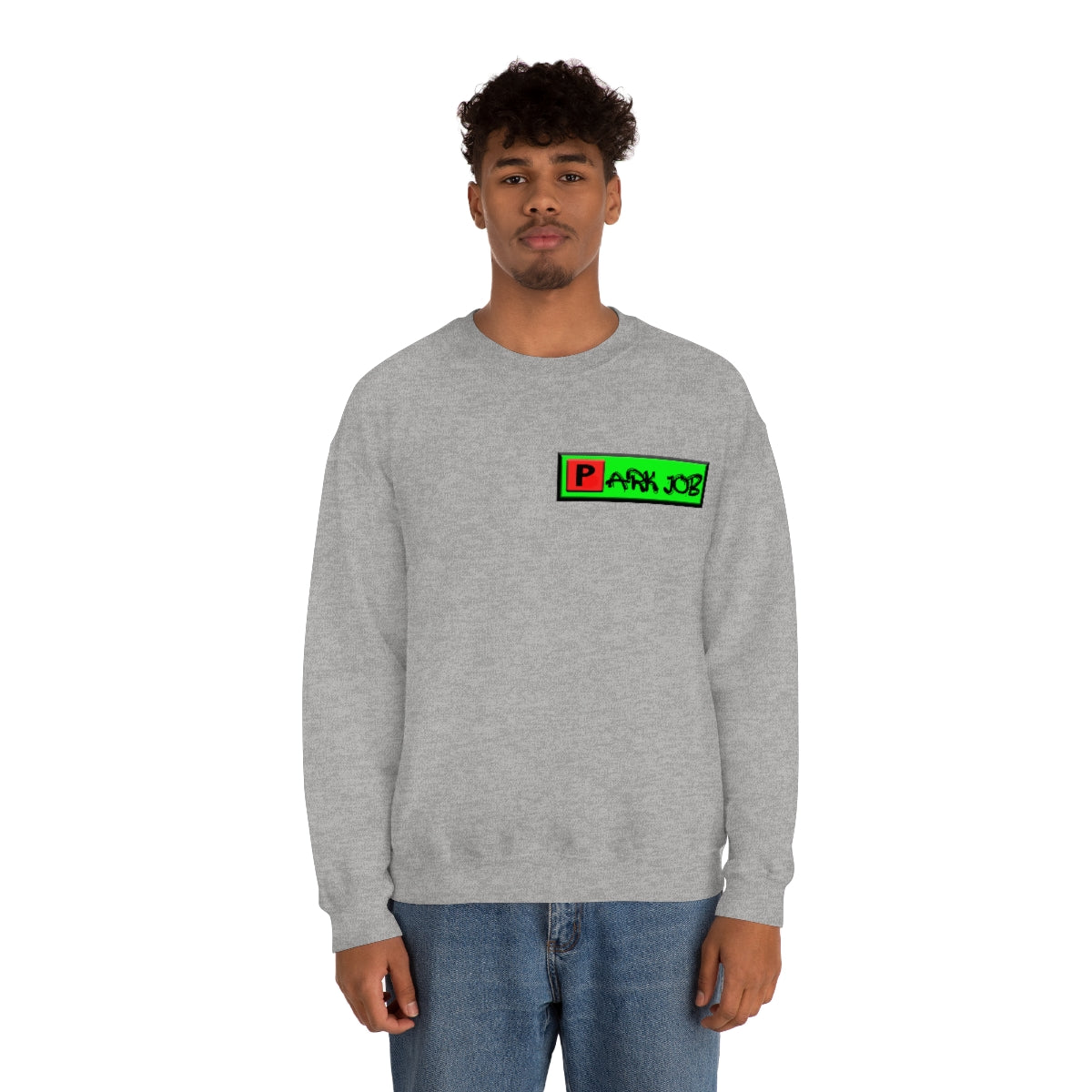 Parkjob Green and Red Logo Unisex Heavy Blend™ Crewneck Sweatshirt