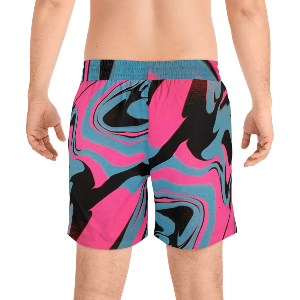 PJ Drip Men's Mid-Length Swim Shorts (AOP)