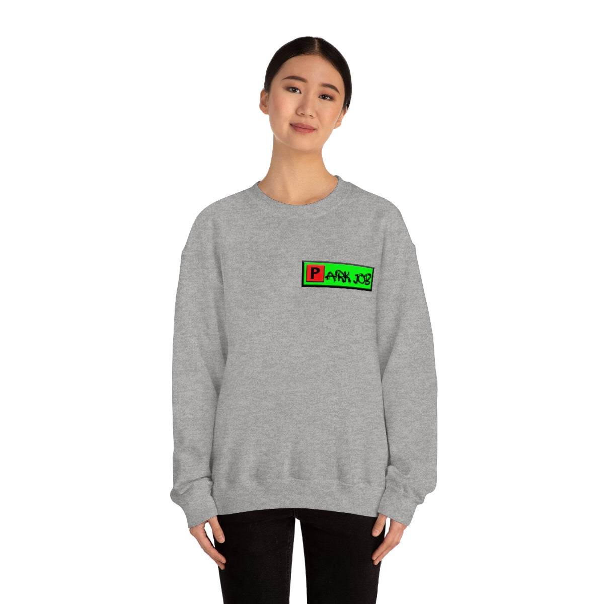 Parkjob Green and Red Logo Unisex Heavy Blend™ Crewneck Sweatshirt