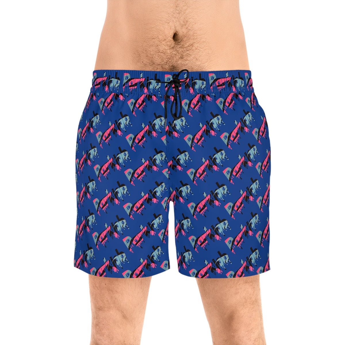 PJ Drip Men's Mid-Length Swim Shorts (AOP)