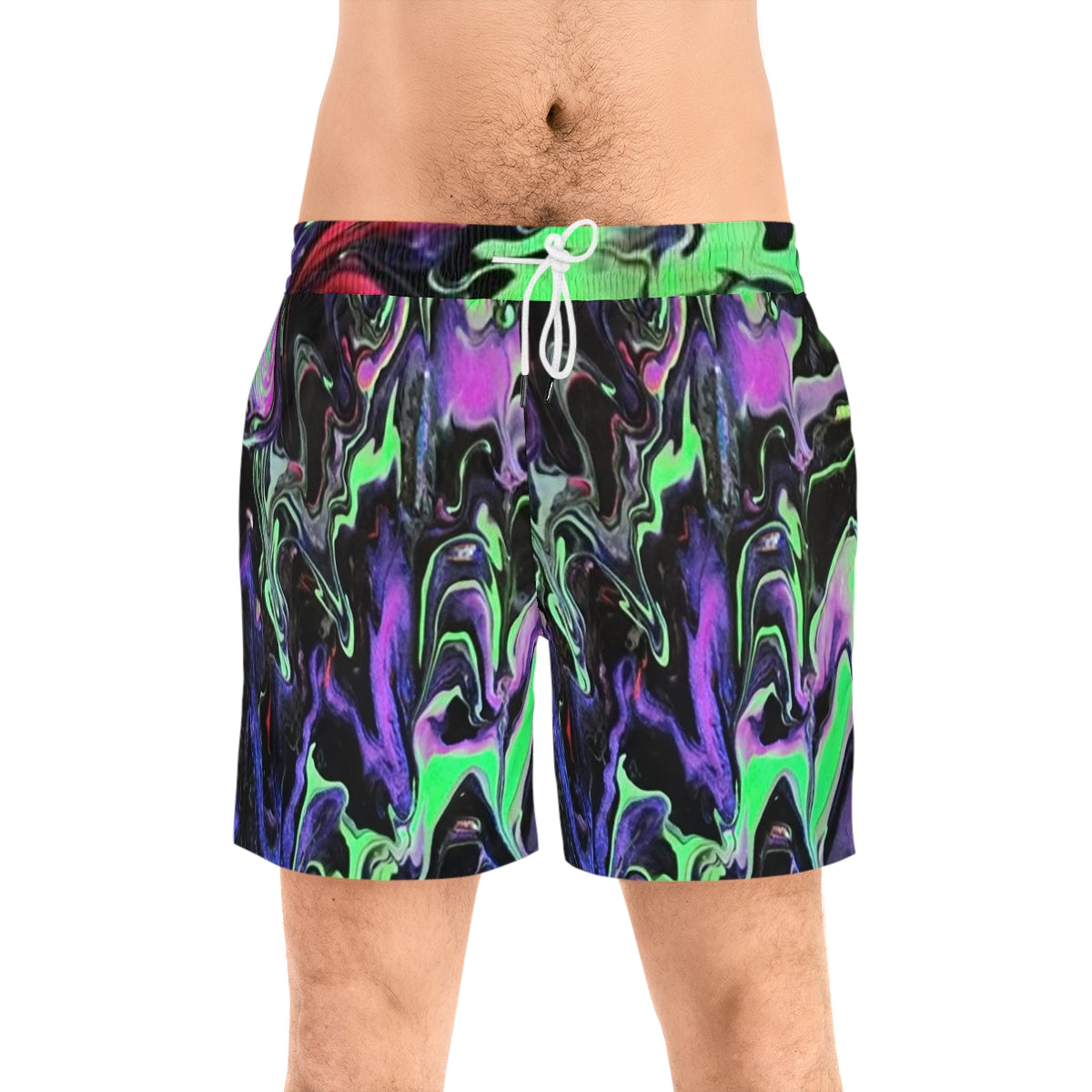 PJ Drip Men's Mid-Length Swim Shorts (AOP)