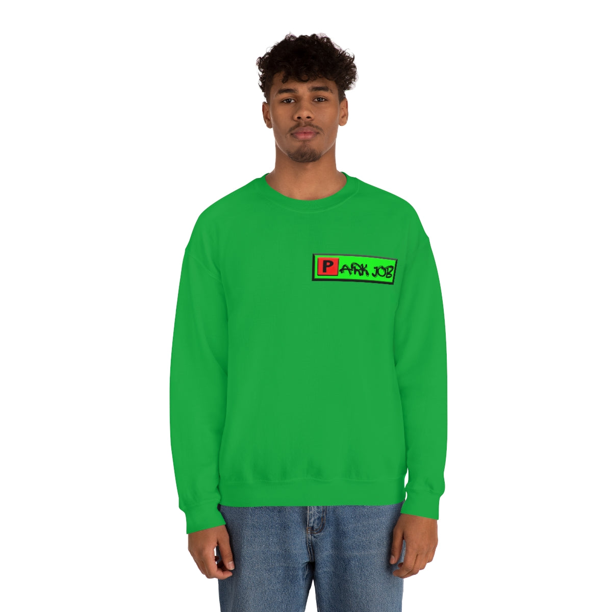 Parkjob Green and Red Logo Unisex Heavy Blend™ Crewneck Sweatshirt