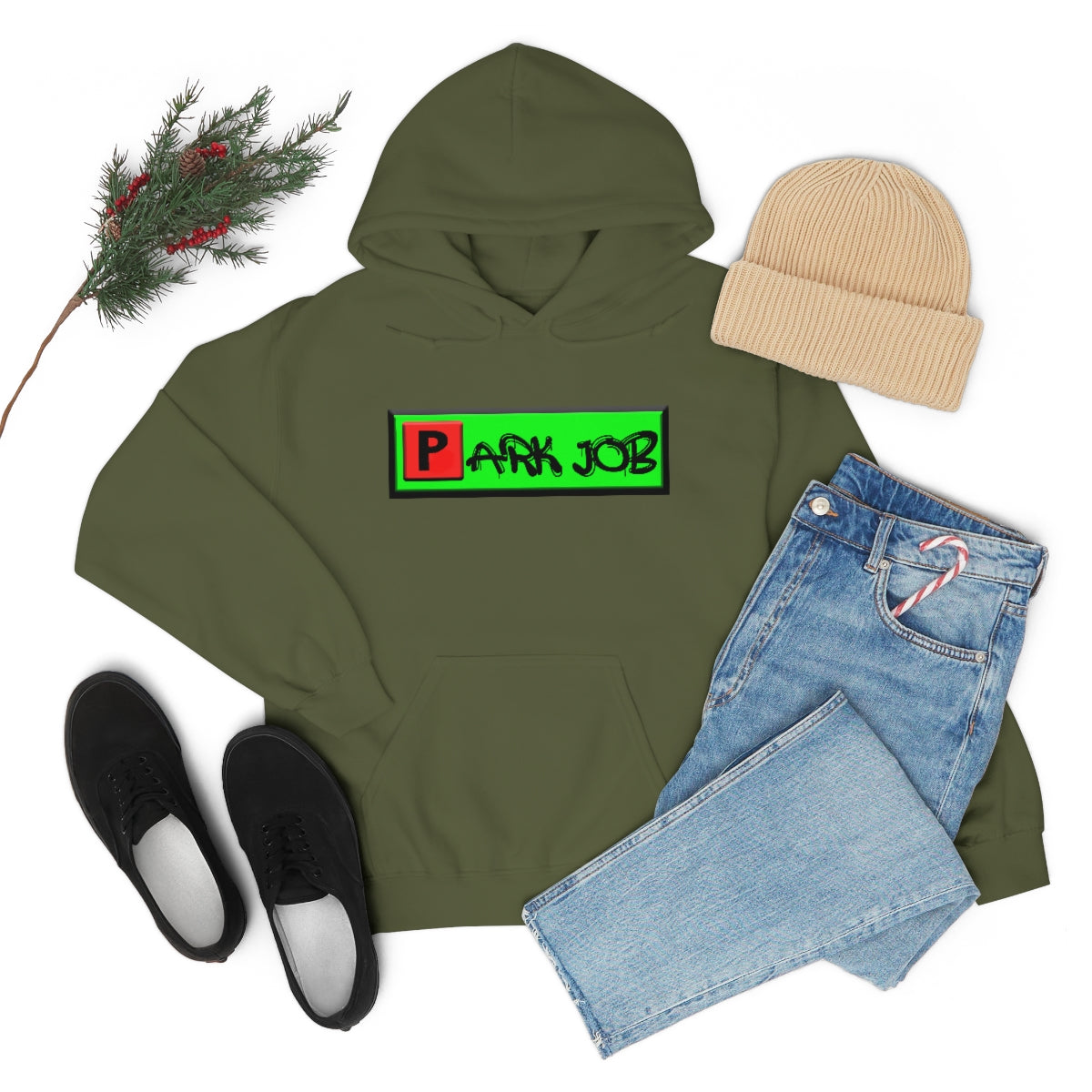 PJ Red and Green Unisex Heavy Blend™ Hooded Sweatshirt