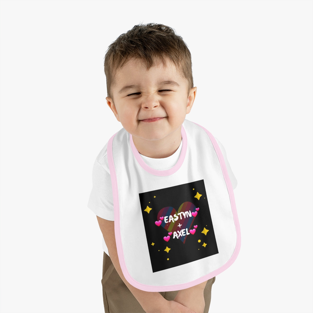 Baby Contrast Trim Jersey Bib