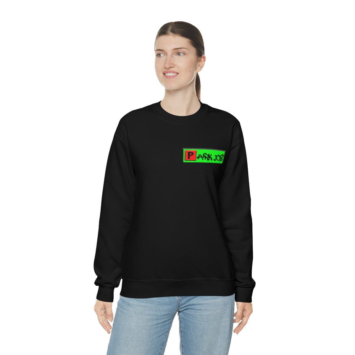 Parkjob Green and Red Logo Unisex Heavy Blend™ Crewneck Sweatshirt
