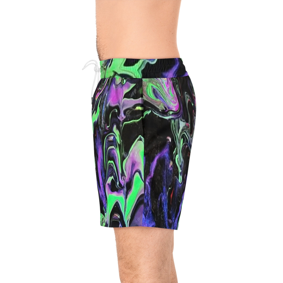 PJ Drip Men's Mid-Length Swim Shorts (AOP)