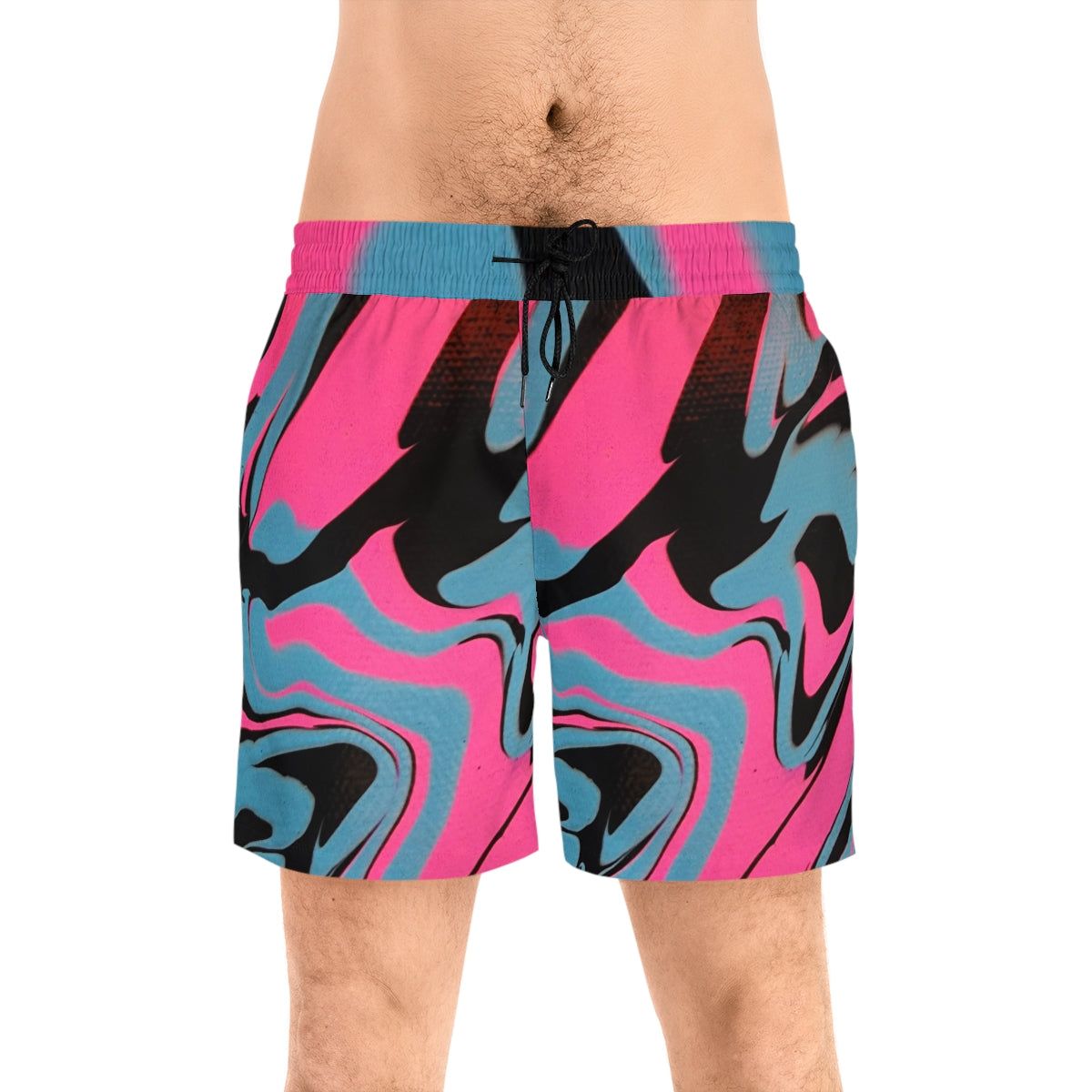 PJ Drip Men's Mid-Length Swim Shorts (AOP)