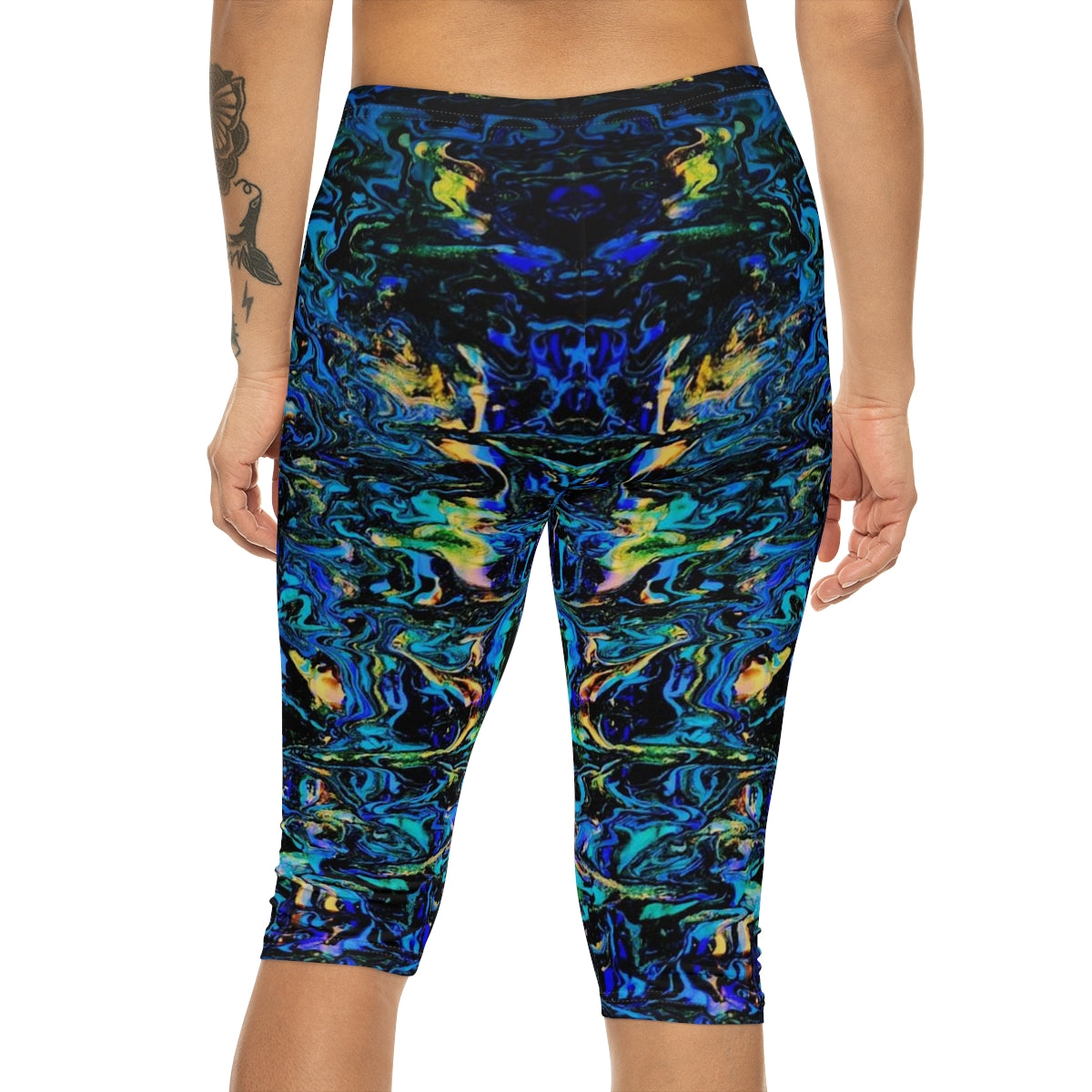 Pj Art Women’s Capri Leggings "Light in the Dark"